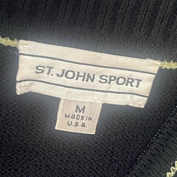St. John sport black/green jacket size M - Picture 9 of 11